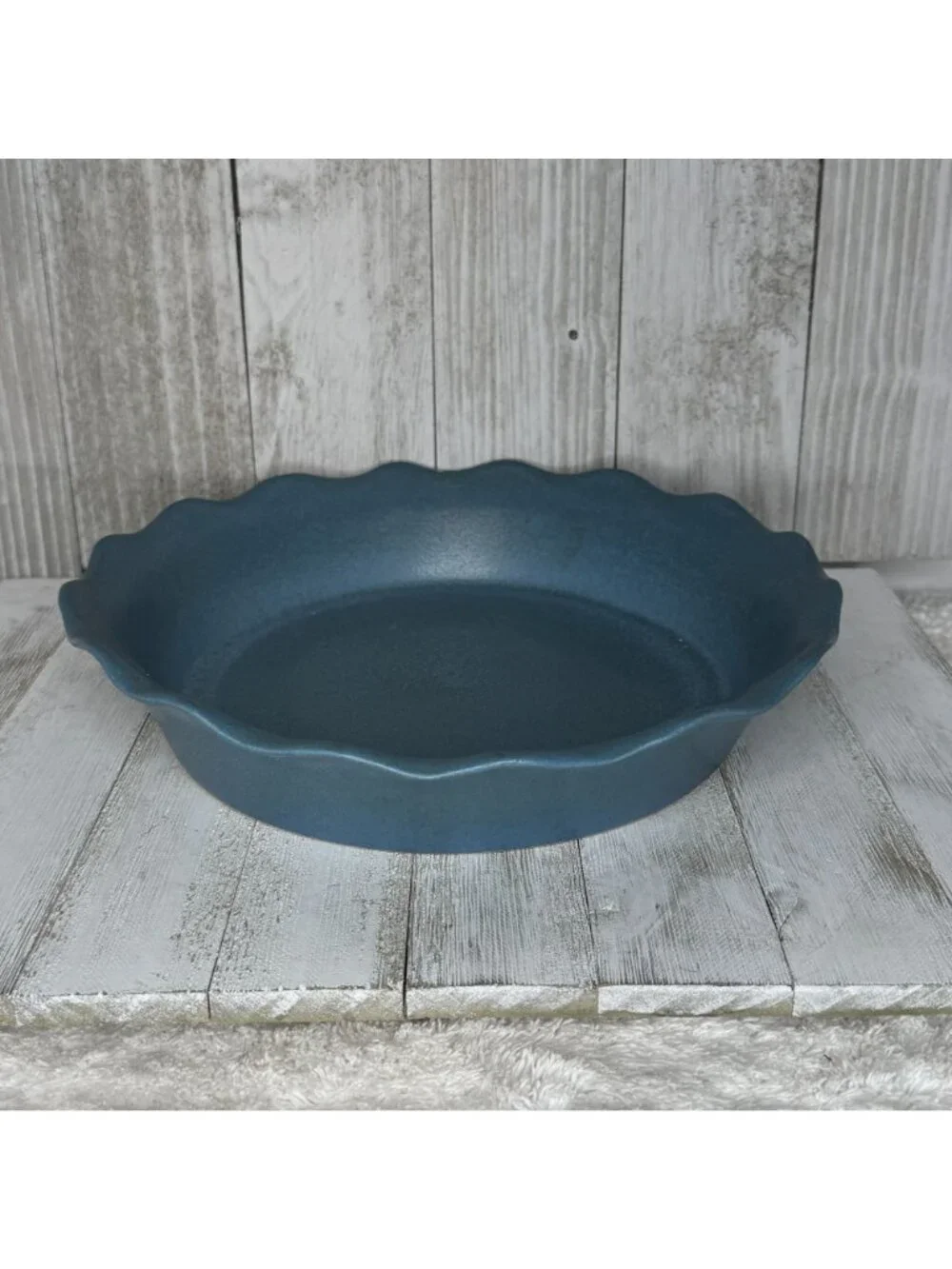 Vintage Bennington Potters Centerpiece Pie Pan Blue